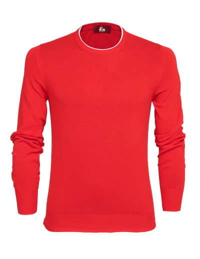 EZZELINO SWEATER - RED - COTTON