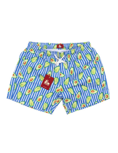 EZZELINO SWIM SHORTS - BLUE & WHITE