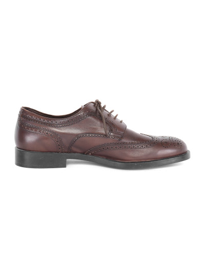FRATELLI ROSSETTI DERBY BROGUE - CALFSKIN - EBONY BROWN
