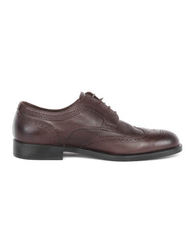 FRATELLI ROSSETTI DERBY BROGUE - CALFSKIN - DARK BROWN