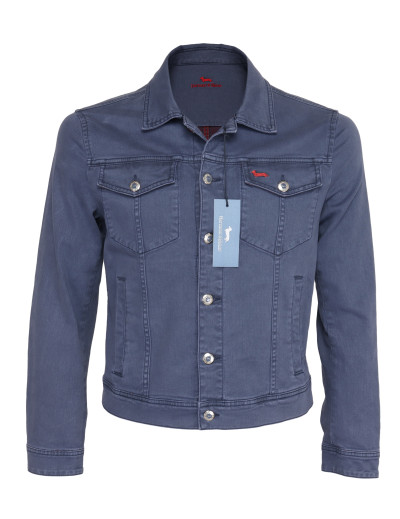 HARMONT & BLAINE HARRINGTON JACKET - BLUE - STRETCH COTTON