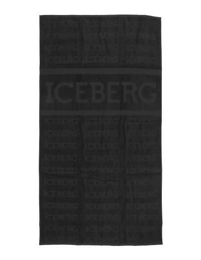 ICEBERG BEACH TOWEL - BLACK - COTTON
