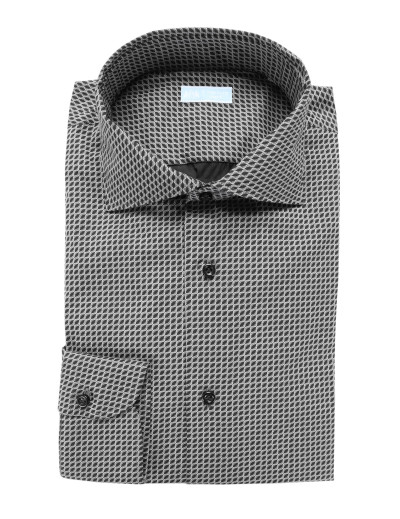 IL SARTORE NAPOLI DRESS SHIRT - BLACK & WHITE - COTTON