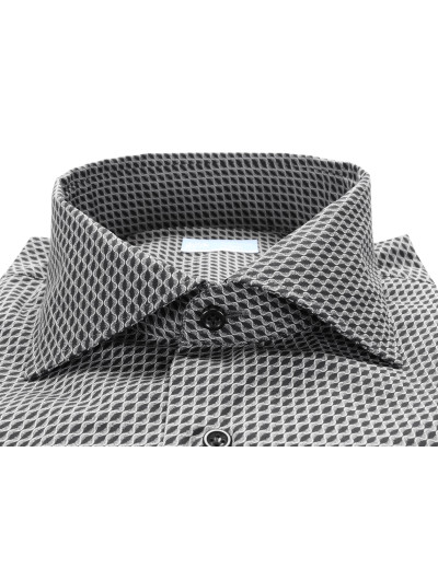 IL SARTORE NAPOLI DRESS SHIRT - BLACK & WHITE - COTTON