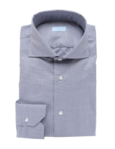 IL SARTORE NAPOLI DRESS SHIRT - BLUE & WHITE - COTTON