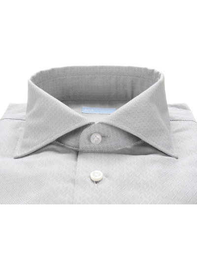 IL SARTORE NAPOLI DRESS SHIRT - PEARL GREY - COTTON