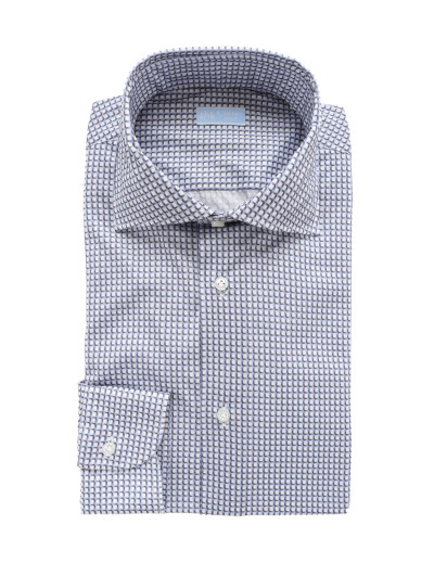 IL SARTORE NAPOLI DRESS SHIRT - BLUE & WHITE - COTTON JERSEY