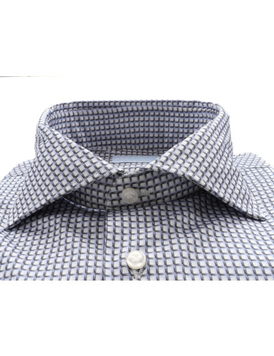 IL SARTORE NAPOLI DRESS SHIRT - BLUE & WHITE - COTTON JERSEY