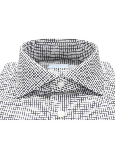 IL SARTORE NAPOLI DRESS SHIRT - WHITE & BLUE - COTTON