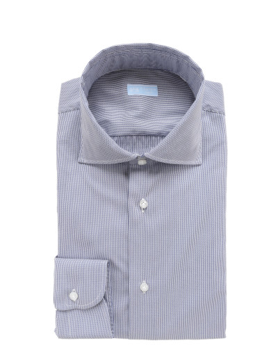 IL SARTORE NAPOLI DRESS SHIRT - BLUE & WHITE - STRETCH COTTON