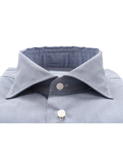 IL SARTORE NAPOLI DRESS SHIRT - BLUE & WHITE - STRETCH COTTON