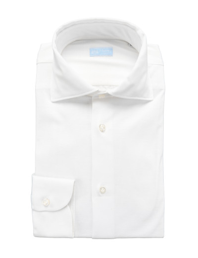 IL SARTORE NAPOLI DRESS SHIRT - WHITE - COTTON JERSEY