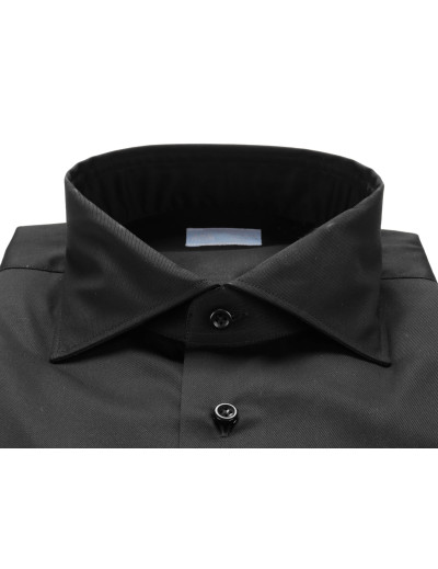 IL SARTORE NAPOLI DRESS SHIRT - BLACK - COTTON