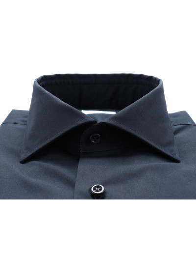 IL SARTORE NAPOLI DRESS SHIRT - NAVY BLUE - STRETCH COTTON