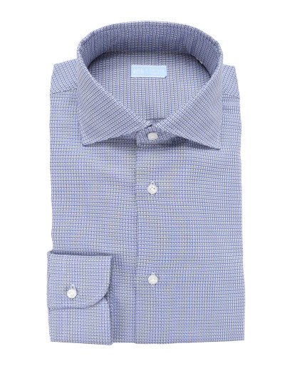 IL SARTORE NAPOLI DRESS SHIRT - BLUE & WHITE - COTTON