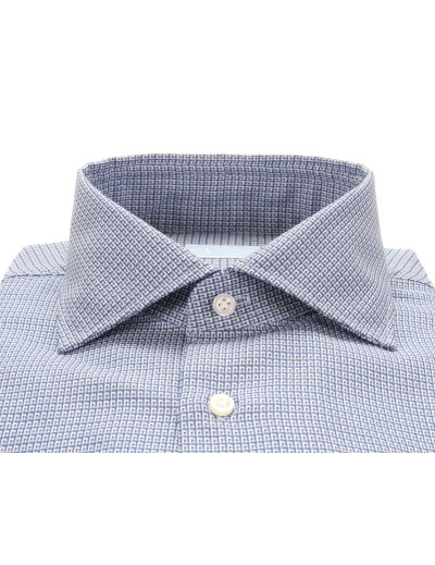 IL SARTORE NAPOLI DRESS SHIRT - BLUE & WHITE - COTTON