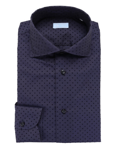 IL SARTORE NAPOLI DRESS SHIRT - NAVY BLUE - COTTON