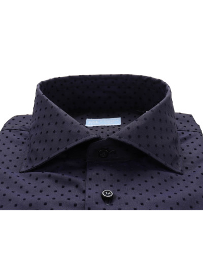 IL SARTORE NAPOLI DRESS SHIRT - NAVY BLUE - COTTON
