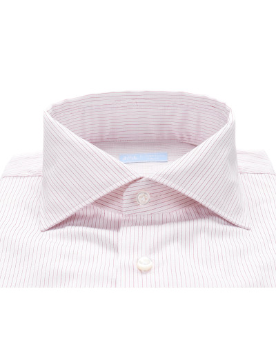 IL SARTORE NAPOLI DRESS SHIRT - WHITE, PINK & PURPLE - COTTON