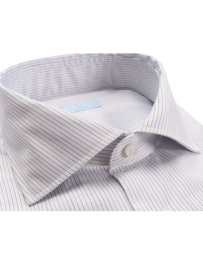 IL SARTORE DRESS SHIRT - WHITE & BLUE - COTTON