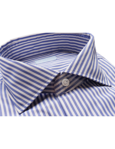 IL SARTORE NAPOLI DRESS SHIRT - WHITE & BLUE - COTTON