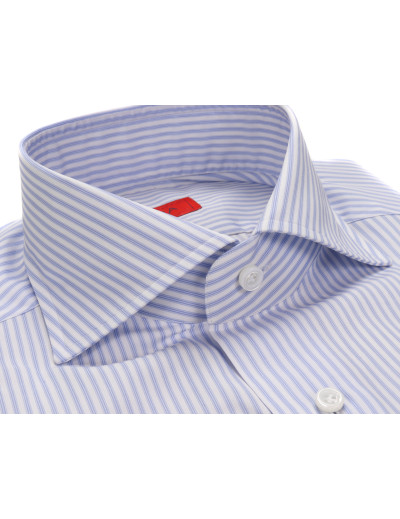 15.75/40 ISAIA Tan Striped Cotton Shirt-Slim 357 