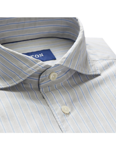ETON DRESS SHIRT - GREEN, BLUE & WHITE - COTTON Default