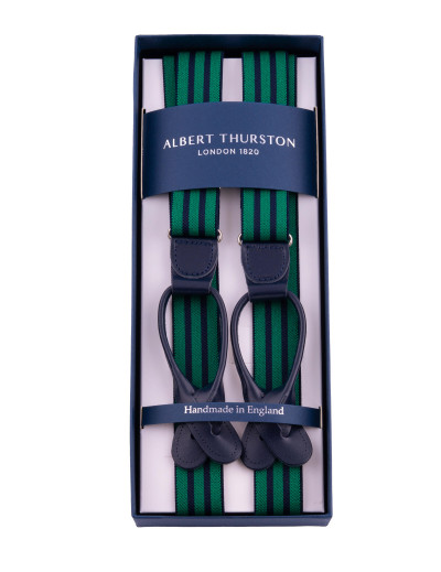 ALBERT THURSTON BRACES - GREEN & BLUE - ELASTIC