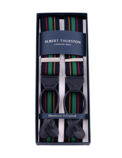 ALBERT THURSTON BRACES - BLUE & GREEN - ELASTIC