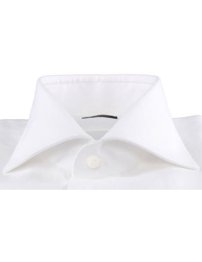 BARBA NAPOLI DRESS SHIRT - GOLD LABEL - WHITE - LINEN Default