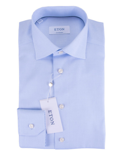 ETON DRESS SHIRT - SKY BLUE & WHITE - COTTON Default
