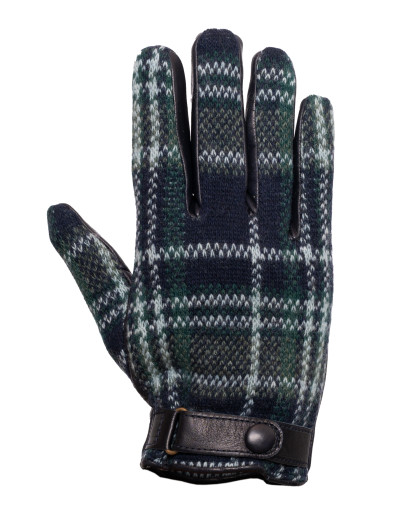 LABONIA GLOVES - BLUE, GREEN & WHITE - LAMB LEATHER & WOOL Default