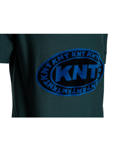 KITON KNT T-SHIRT - GREEN & BLUE - COTTON