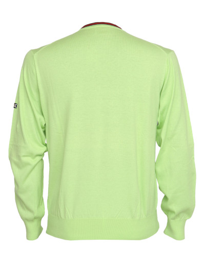 JOHNNY LAMBS SWEATER - GREEN - COTTON, SILK & CASHMERE
