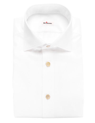 KITON DRESS SHIRT - WHITE - COTTON