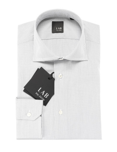PAL ZILERI DRESS SHIRT - WHITE & BLUE - COTTON