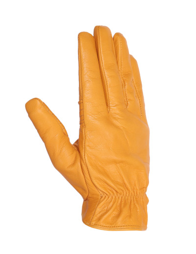 LABONIA MOTORCYCLE GLOVES - OCHER YELLOW - LAMBSKIN
