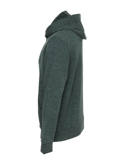 MARCO PESCAROLO HOODIE - DARK GREEN - LIGHTWEIGHT WOOL SILK & LINEN
