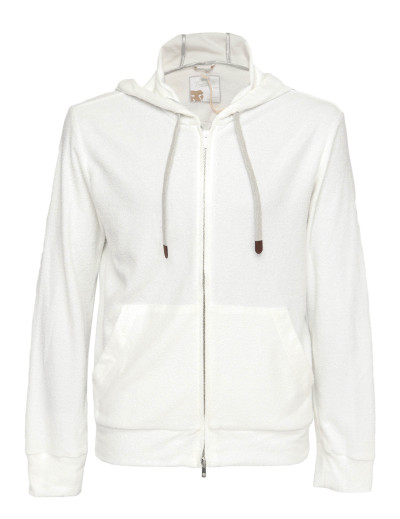 MARCO PESCAROLO HOODIE - OFF-WHITE - COTTON TERRY