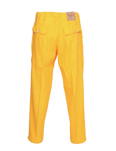 MARCO PESCAROLO PANTS - LIGHT ORANGE - STRETCH LINEN & VISCOSE