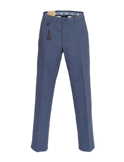 MARCO PESCAROLO PANTS - BLUE - LIGHTWEIGHT WOOL, MOHAIR & SILK