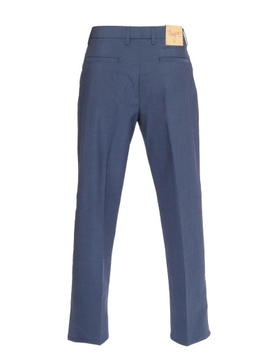 MARCO PESCAROLO PANTS - BLUE - LIGHTWEIGHT WOOL, MOHAIR & SILK