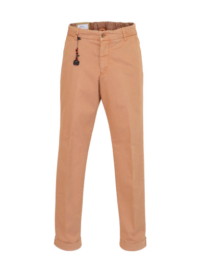 MARCO PESCAROLO PANTS - LIGHT BROWN - STRETCH COTTON SOLARO