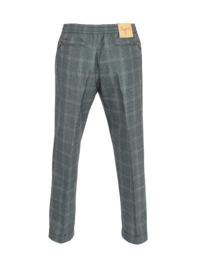 MARCO PESCAROLO PANTS - GREEN - WOOL, SILK & LINEN