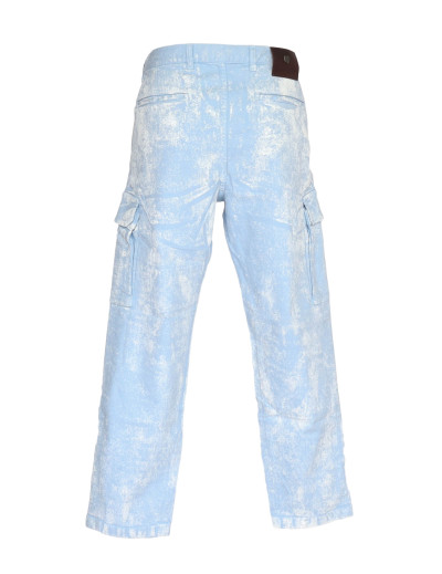MARCO PESCAROLO PANTS - BLUE & WHITE - STRETCH COTTON