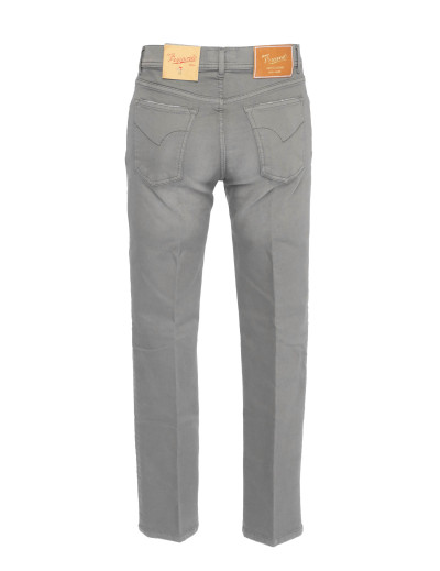 MARCO PESCAROLO PANTS - GREY - STRETCH COTTON & SILK