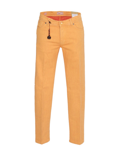 MARCO PESCAROLO PANTS - ORANGE - STRETCH COTTON
