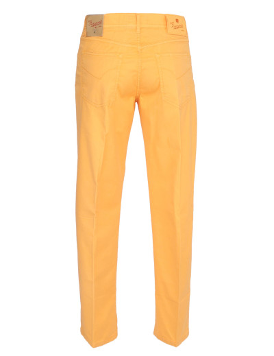 MARCO PESCAROLO PANTS - ORANGE - STRETCH COTTON & SILK