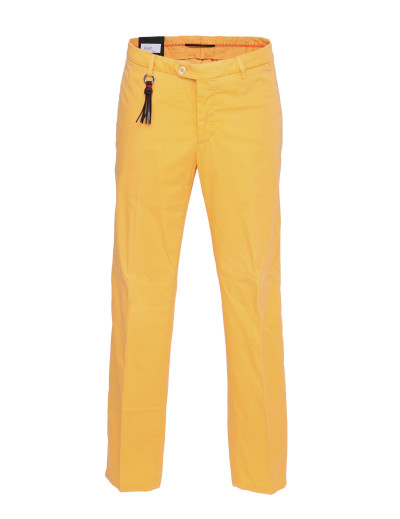 MARCO PESCAROLO PANTS - LIGHT ORANGE - STRETCH COTTON & SILK