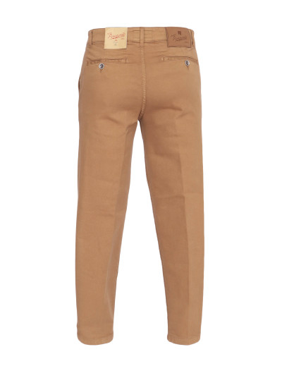 MARCO PESCAROLO PANTS - BROWN - STRETCH COTTON & SILK